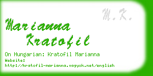 marianna kratofil business card